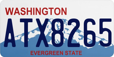 WA license plate ATX8265