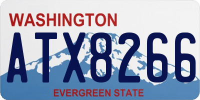 WA license plate ATX8266