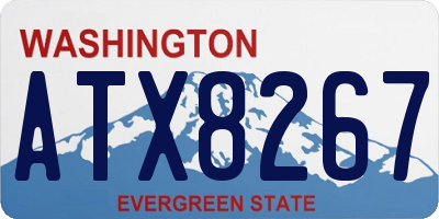 WA license plate ATX8267