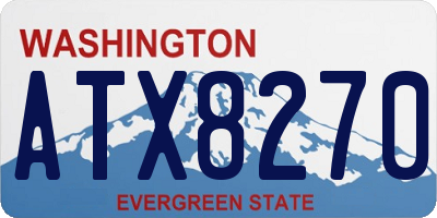 WA license plate ATX8270