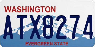 WA license plate ATX8274