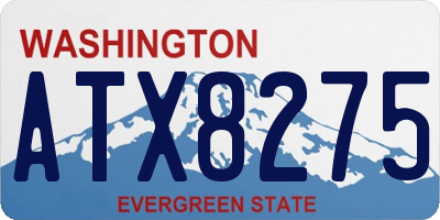 WA license plate ATX8275