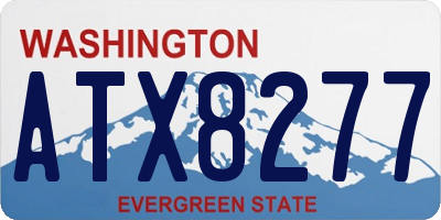 WA license plate ATX8277