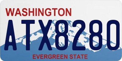 WA license plate ATX8280