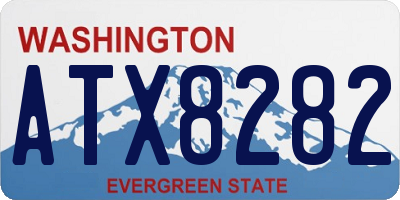 WA license plate ATX8282