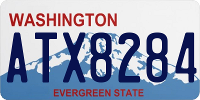 WA license plate ATX8284