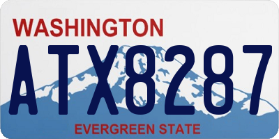 WA license plate ATX8287
