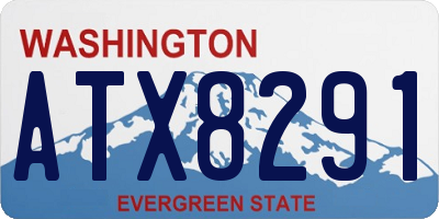 WA license plate ATX8291