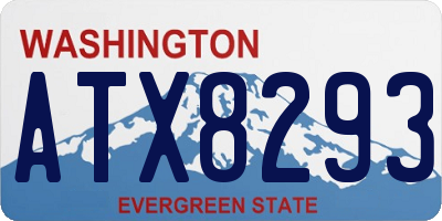 WA license plate ATX8293