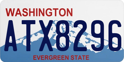 WA license plate ATX8296