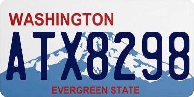 WA license plate ATX8298