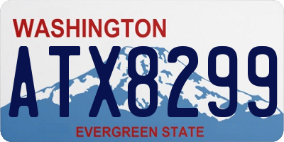 WA license plate ATX8299