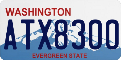 WA license plate ATX8300
