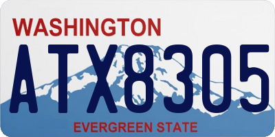 WA license plate ATX8305