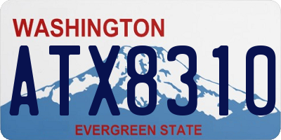WA license plate ATX8310