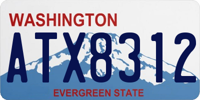 WA license plate ATX8312