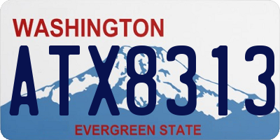 WA license plate ATX8313