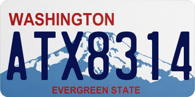 WA license plate ATX8314