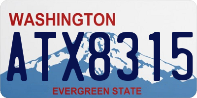 WA license plate ATX8315
