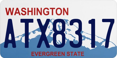 WA license plate ATX8317