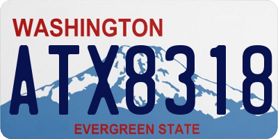 WA license plate ATX8318