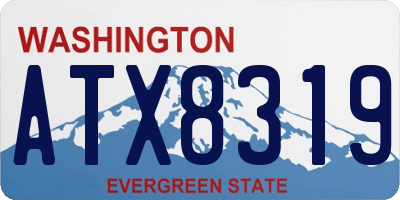 WA license plate ATX8319