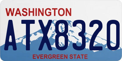 WA license plate ATX8320