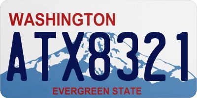 WA license plate ATX8321