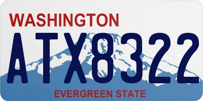 WA license plate ATX8322