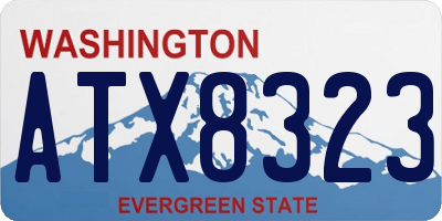 WA license plate ATX8323