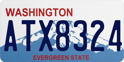 WA license plate ATX8324