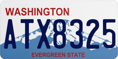 WA license plate ATX8325