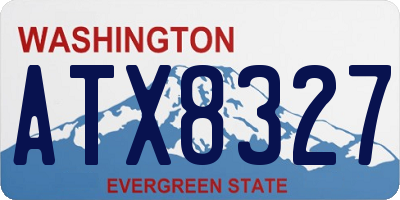 WA license plate ATX8327