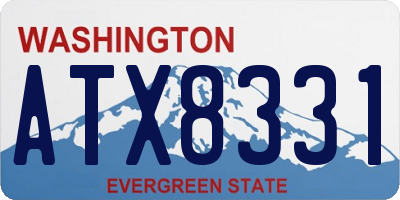 WA license plate ATX8331