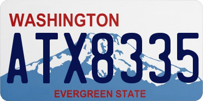 WA license plate ATX8335