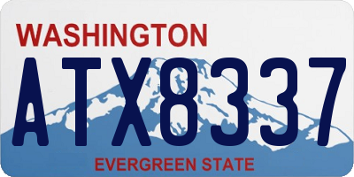 WA license plate ATX8337