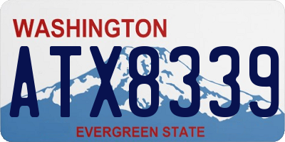 WA license plate ATX8339