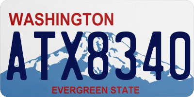 WA license plate ATX8340
