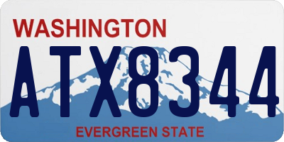 WA license plate ATX8344