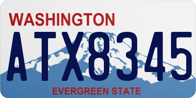 WA license plate ATX8345