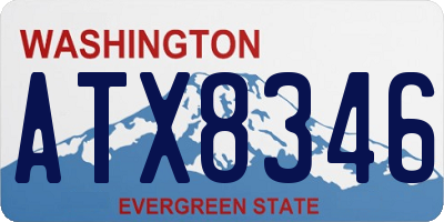 WA license plate ATX8346