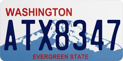 WA license plate ATX8347