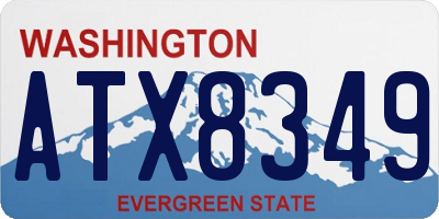 WA license plate ATX8349