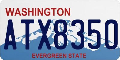 WA license plate ATX8350