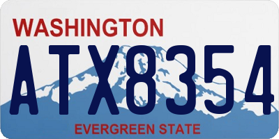 WA license plate ATX8354