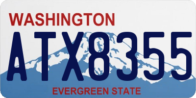 WA license plate ATX8355