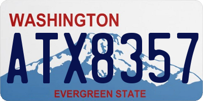 WA license plate ATX8357