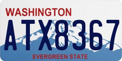 WA license plate ATX8367