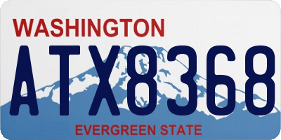 WA license plate ATX8368