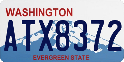 WA license plate ATX8372
